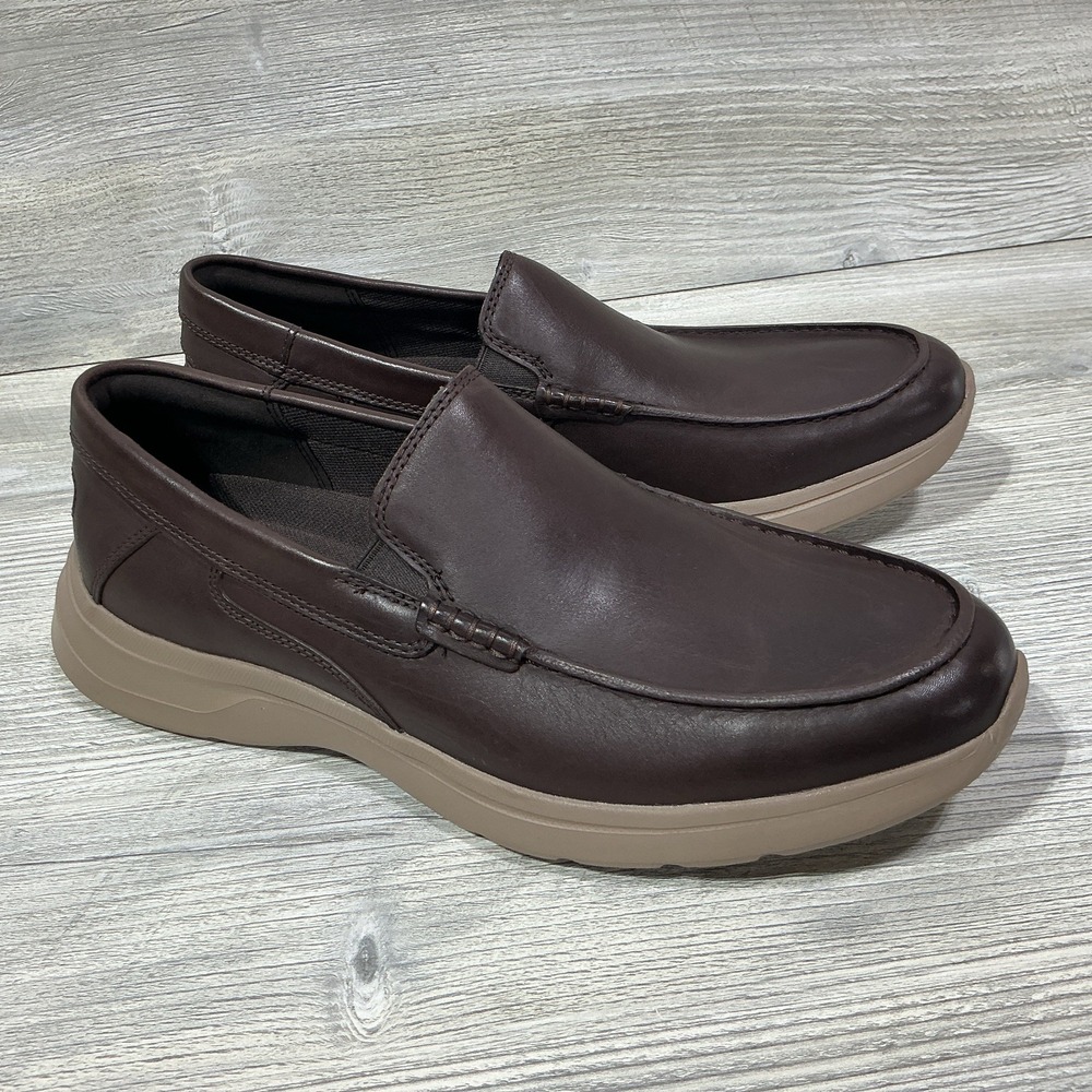 Rockport Men's Size 9 M Total Motion Craft Venetian Leather Loafer Brown CJ1988